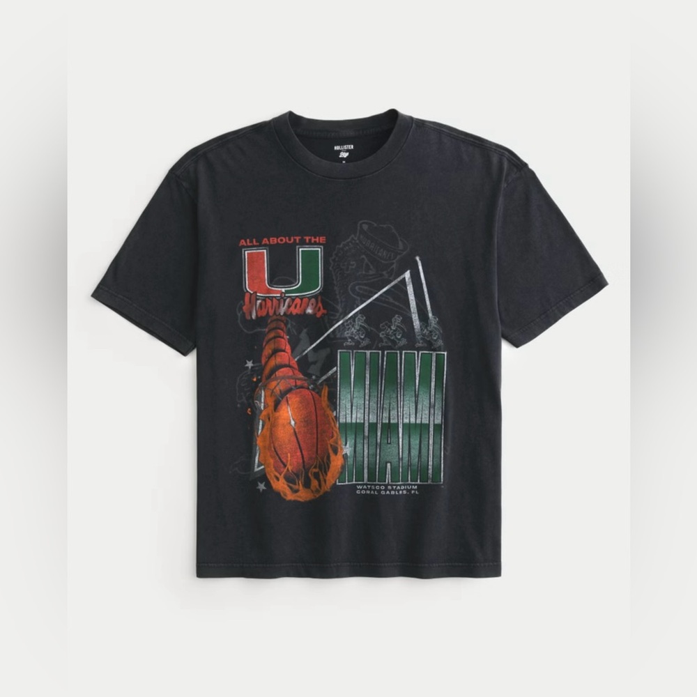 Hollister Men’s Univeristy of Miami Hurricanes T-Shirt